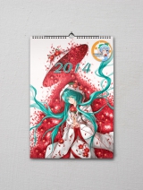 Перекидний календар на пружині ( на 2014 рік) з Miku Hatsune з "Vocaloid"
