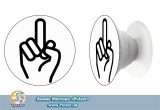 Попсокет (popsocket) комбинация средний палец