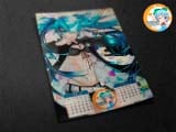 Перекидной календарь на пружине ( на 2014 год) по мотивам Аниме сериала "Black Rock Shooter"