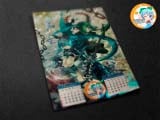 Перекидной календарь на пружине ( на 2014 год) по мотивам Аниме сериала "Black Rock Shooter"