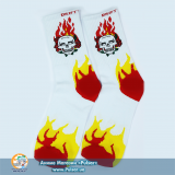 Дизайнерські шкарпетки Skull on Fire