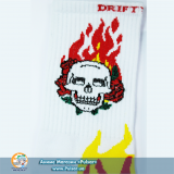Дизайнерські шкарпетки Skull on Fire