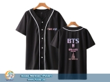Футболка K-POP BTS Bulletproof Boy Scouts Baseball Uniform black