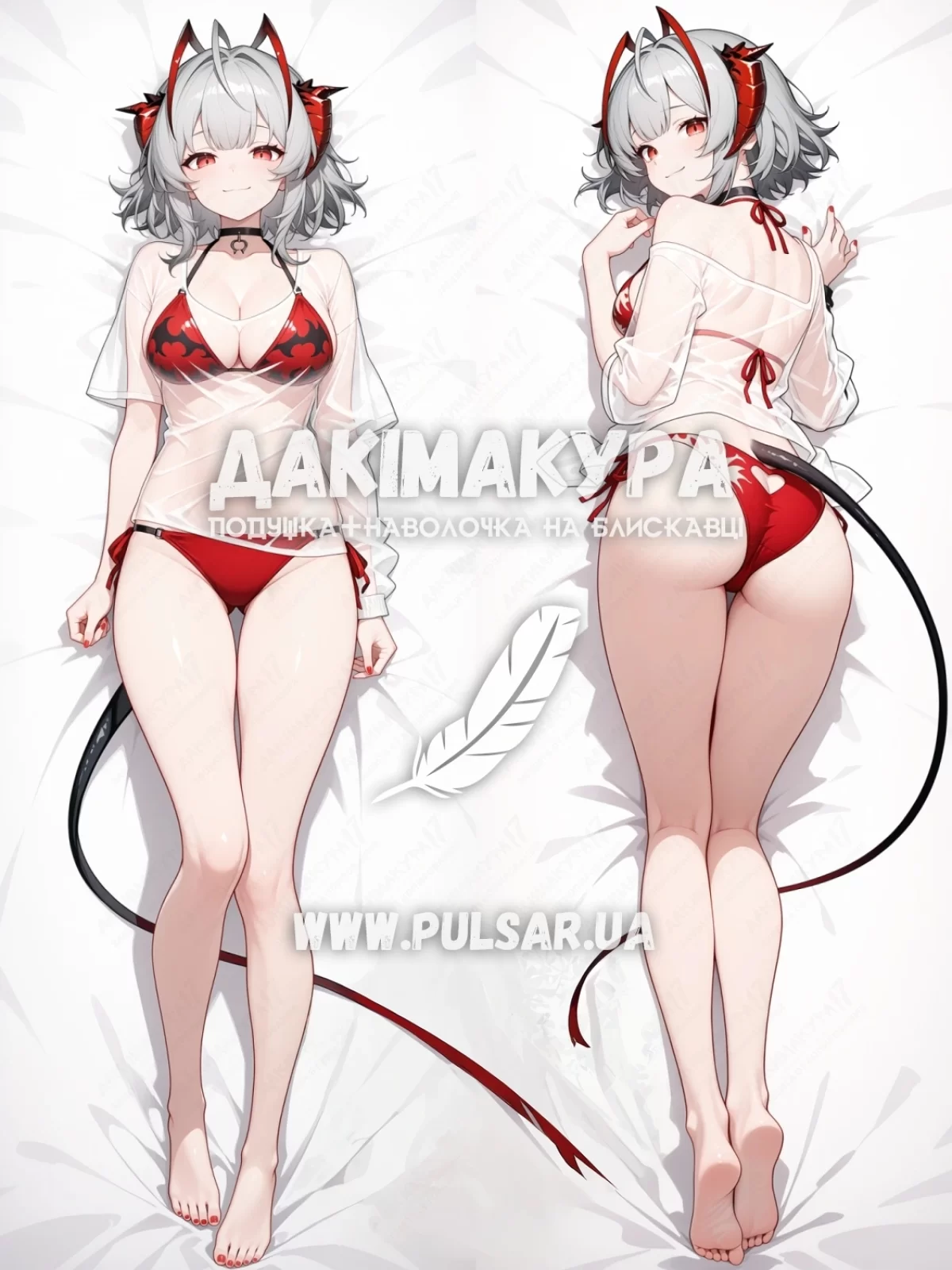 Дакимакура (подушка для объятий) 150 см &laquo;W | Arknights&raquo; tape 2