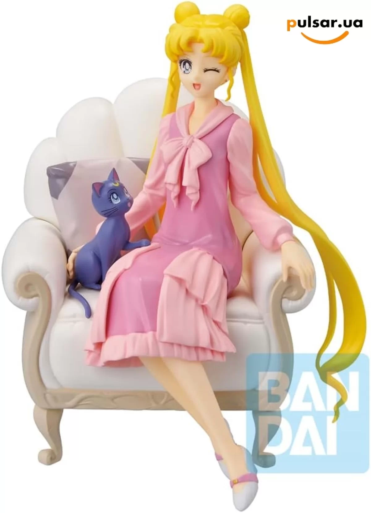 Оригинальная аниме фигурка &laquo;Sailor Moon Cosmos Ichibansho Usagi & Luna (Antique Style) Figure&raquo;