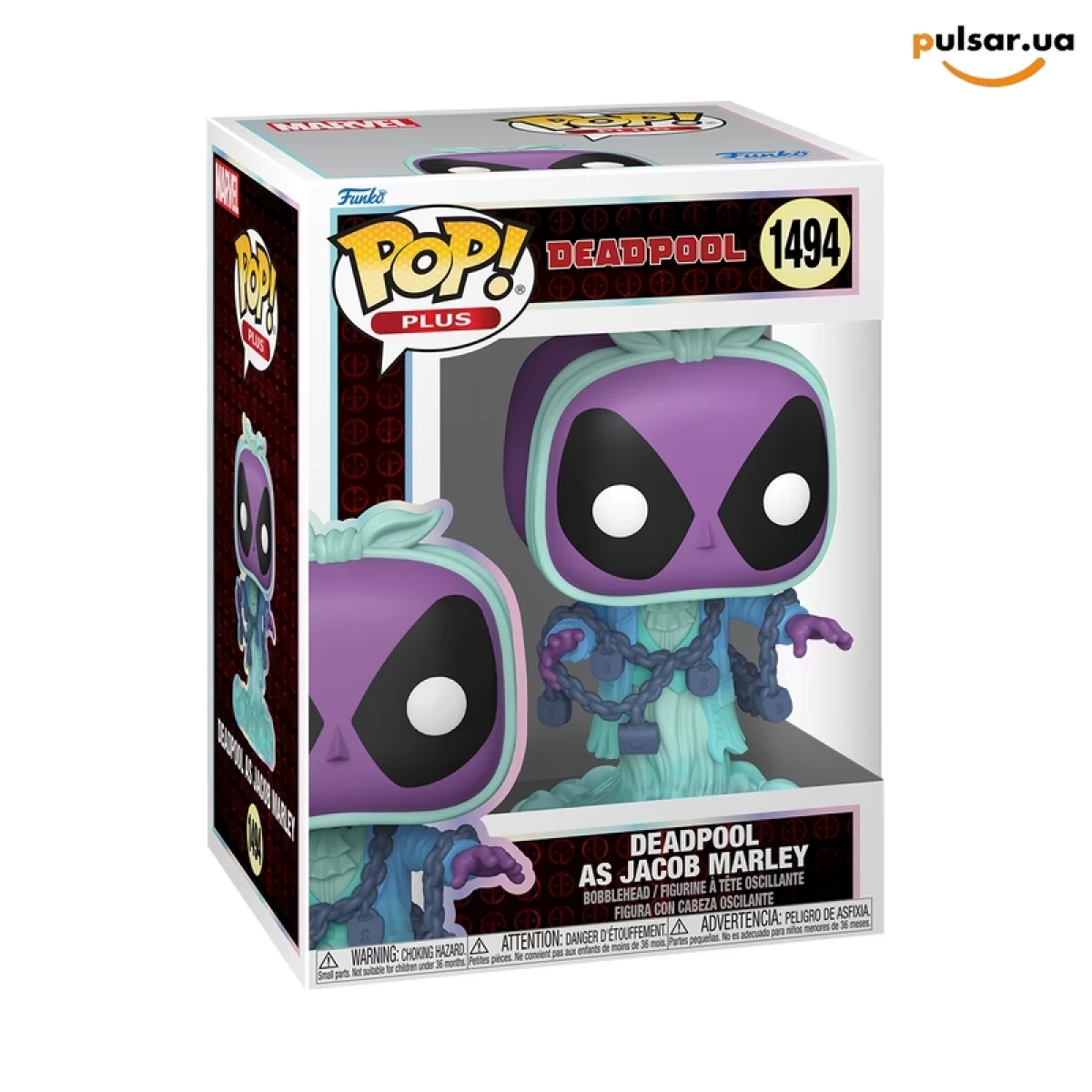 Виниловая фигурка &laquo;Funko POP! &bull; Pop! Plus &bull; Marvel ◉ Deadpool as Jacob Marley № 1494&raquo;