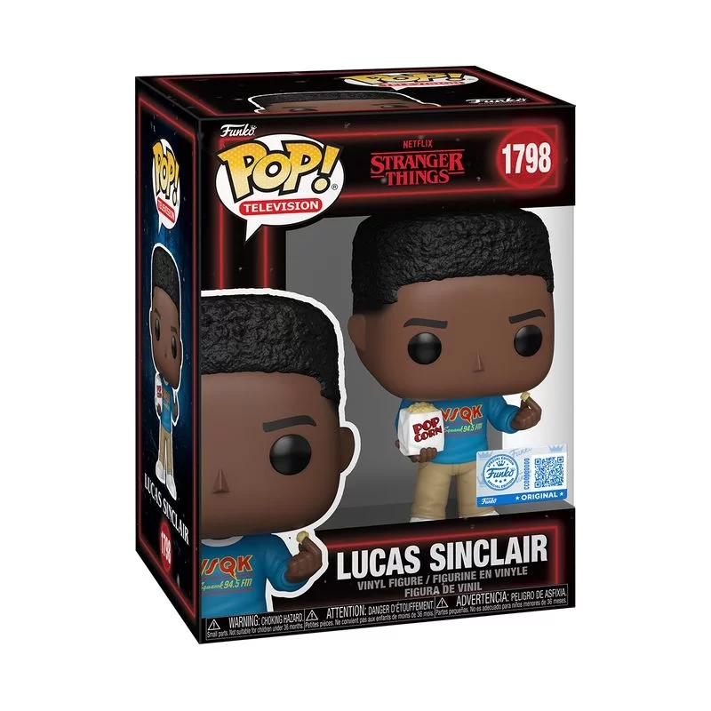 Виниловая фигурка «Funko Pop Stranger Things - Lucas Sinclair with Popcorn №1798»