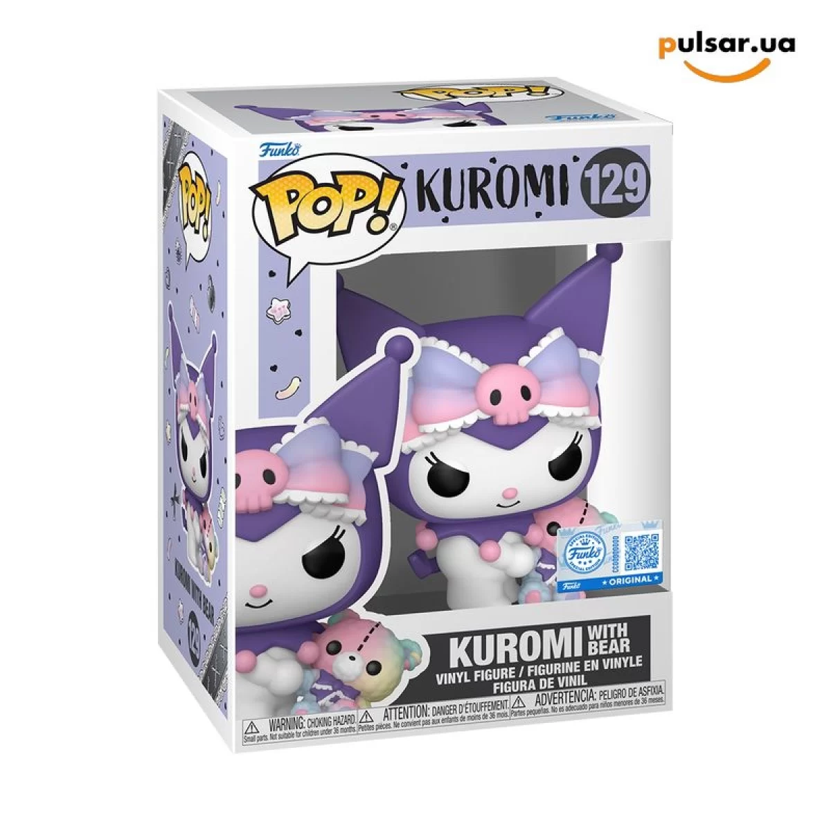 Виниловая фигурка &laquo;Funko POP! &bull;  &bull; Sanrio ◉ Kuromi with Bear №129&raquo;
