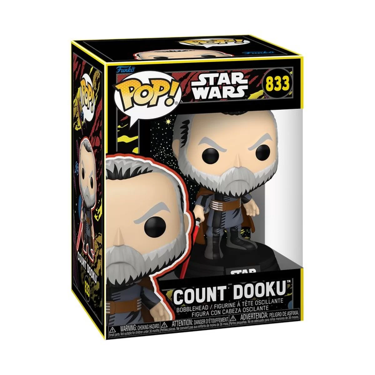 Виниловая фигурка &laquo;Funko POP! &bull; &bull; Star Wars ◉ Count Dooku (Retro) №833&raquo;
