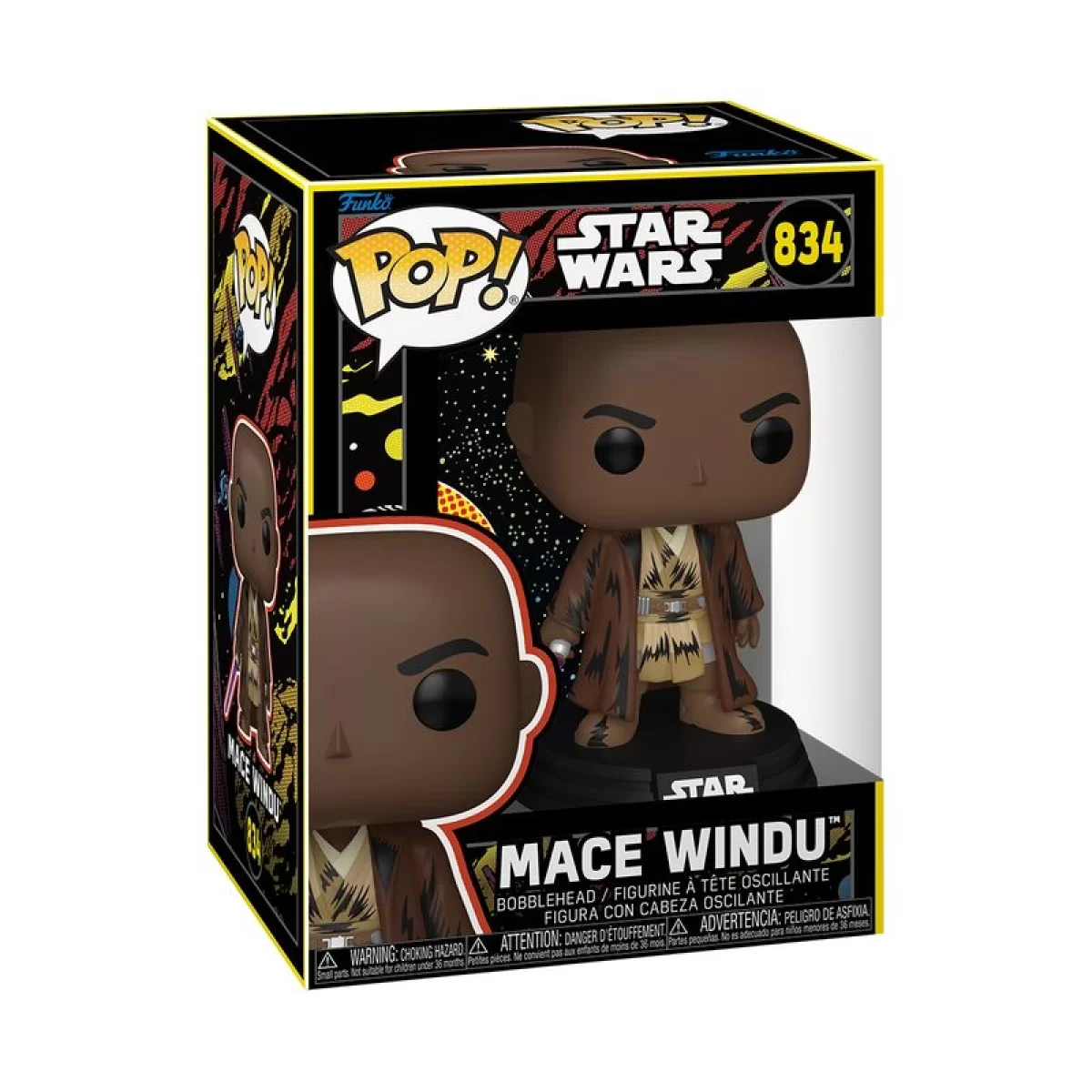 Виниловая фигурка &laquo;Funko POP! &bull; &bull; Star Wars ◉ Mace Windu (Retro) №834&raquo;