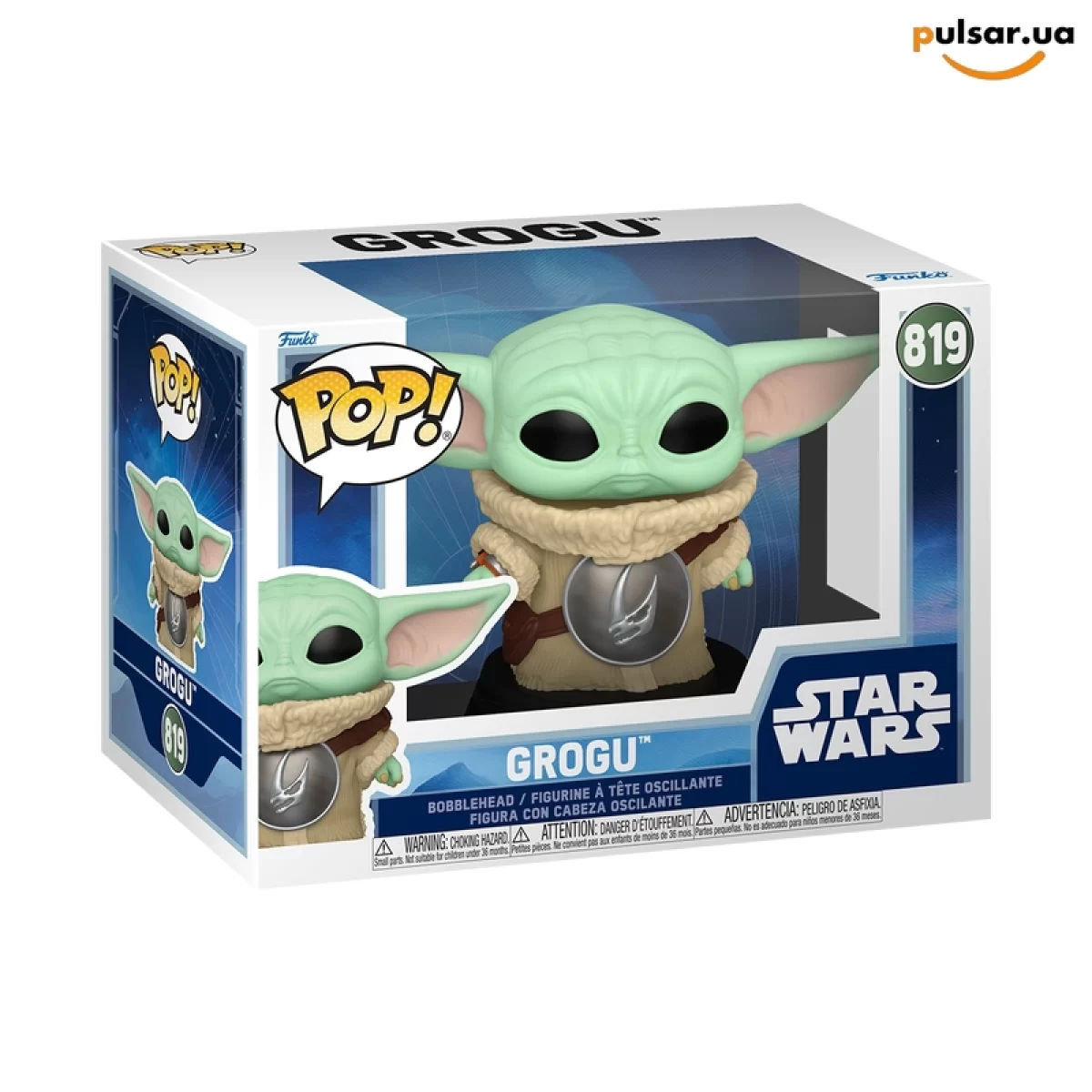 Виниловая фигурка &laquo;Funko POP! &bull;  &bull; Star Wars ◉ Grogu with Mudhorn Chest Armor № 819&raquo;