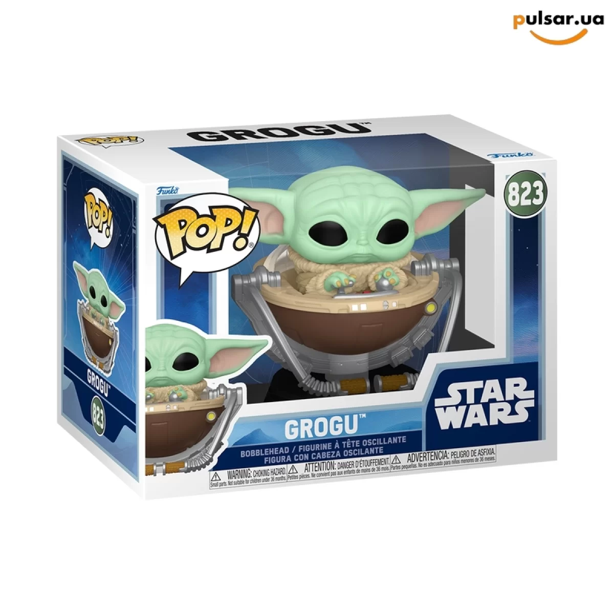 Виниловая фигурка &laquo;Funko POP! &bull;  &bull; Star Wars ◉ Grogu in Pram № 823&raquo;