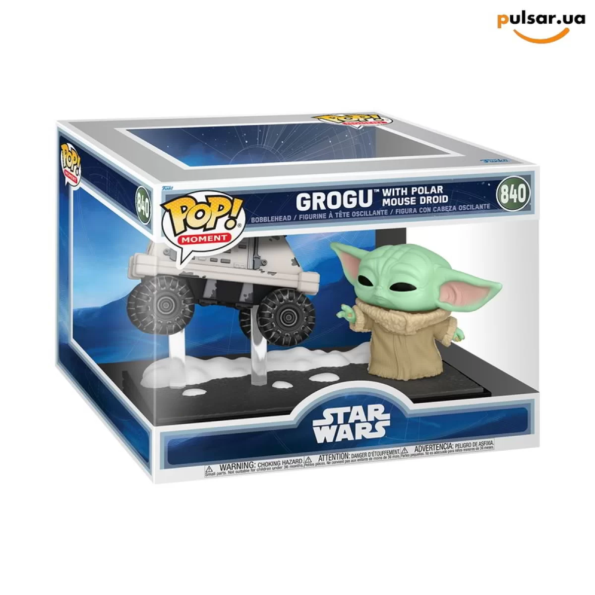 Виниловая фигурка  &laquo;Funko POP! &bull; Moment  &bull; Star Wars ◉ Grogu with Polar Mouse Droid № 840&raquo;