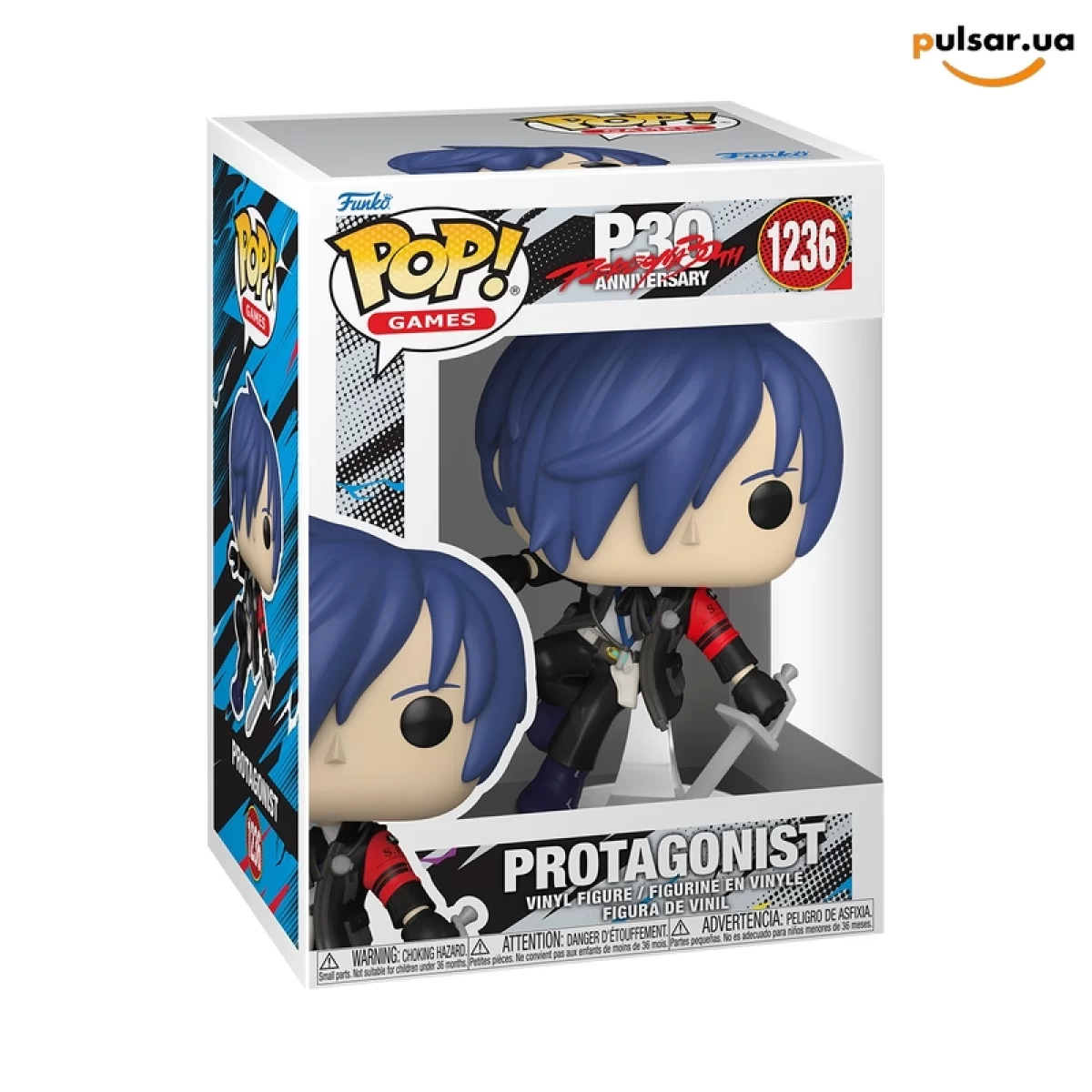 Виниловая фигурка &laquo;Funko POP! &bull;  &bull; Persona ◉ Male Protagonist (Persona 3) (30th Anniversary) № 1236&raquo;