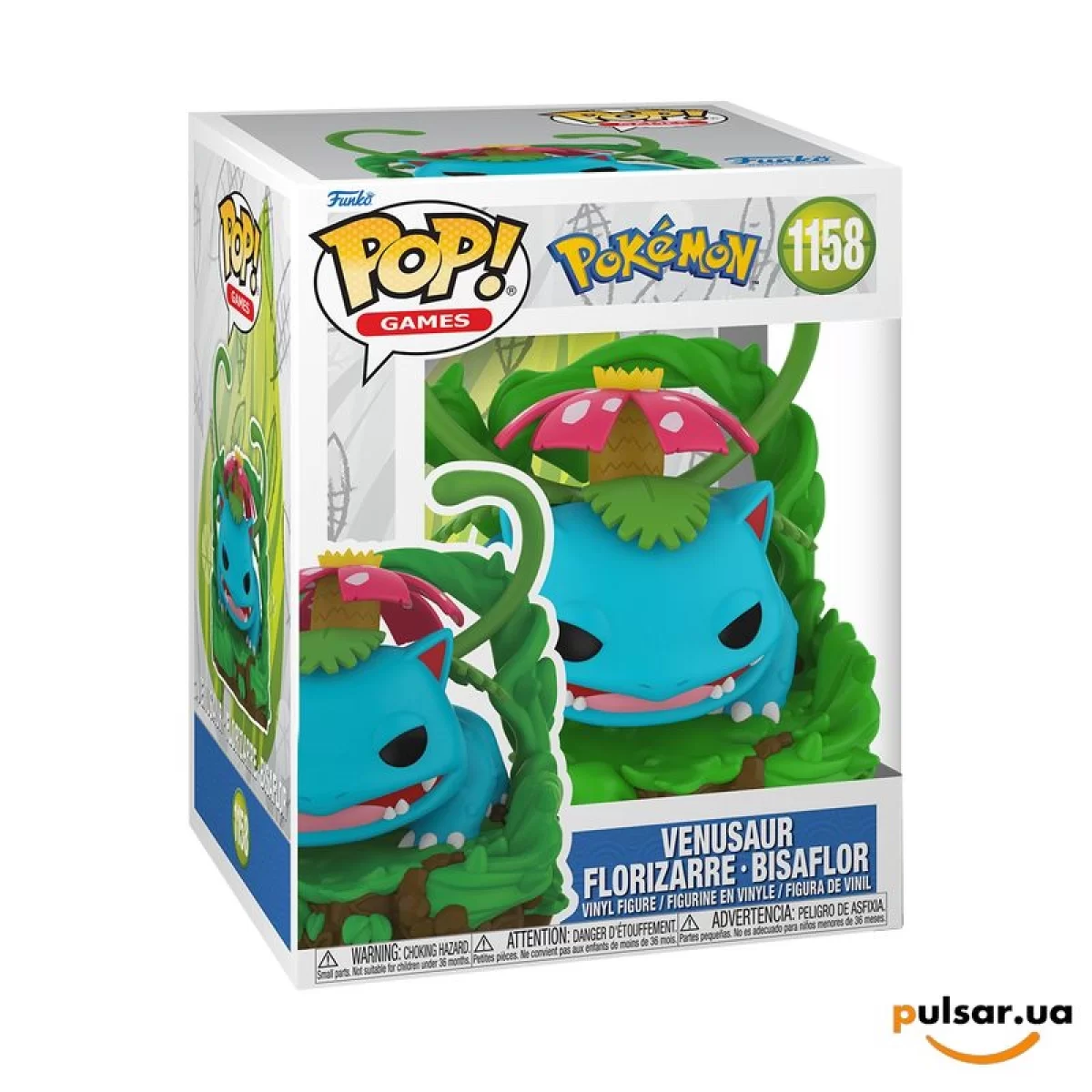 Виниловая фигурка &laquo;Funko POP! &bull; Premium &bull; Pok&eacute;mon ◉ Venusaur №1158&raquo;