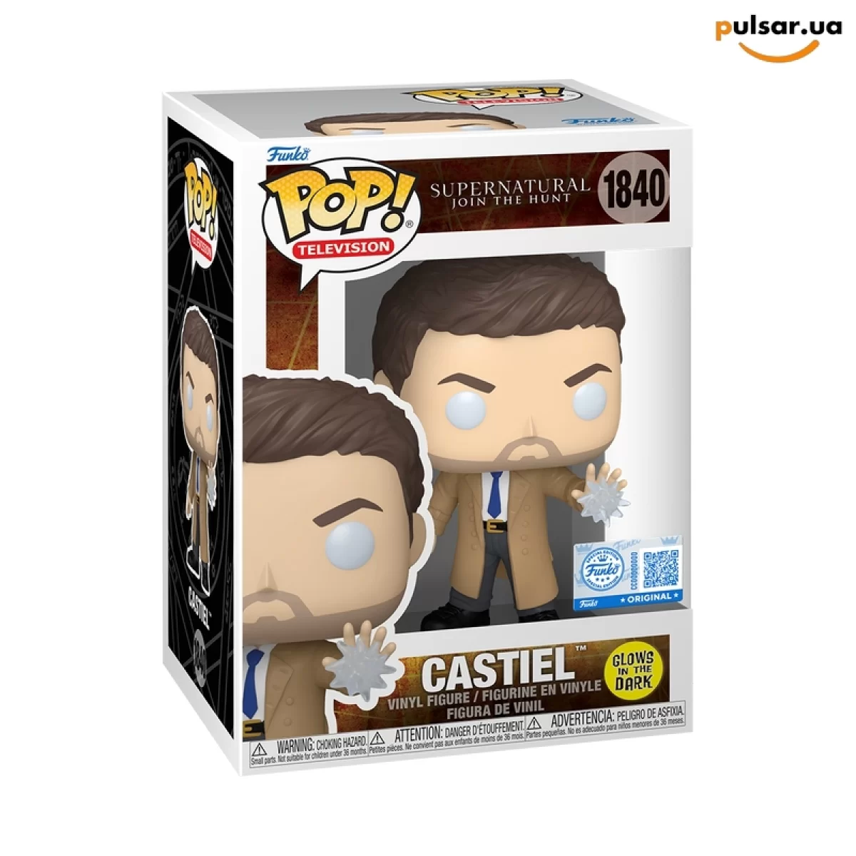 Виниловая фигурка &laquo;Funko POP! &bull; Toy Temple Exclusive &bull; Supernatural ◉ Castiel (Glow) № 1840&raquo;