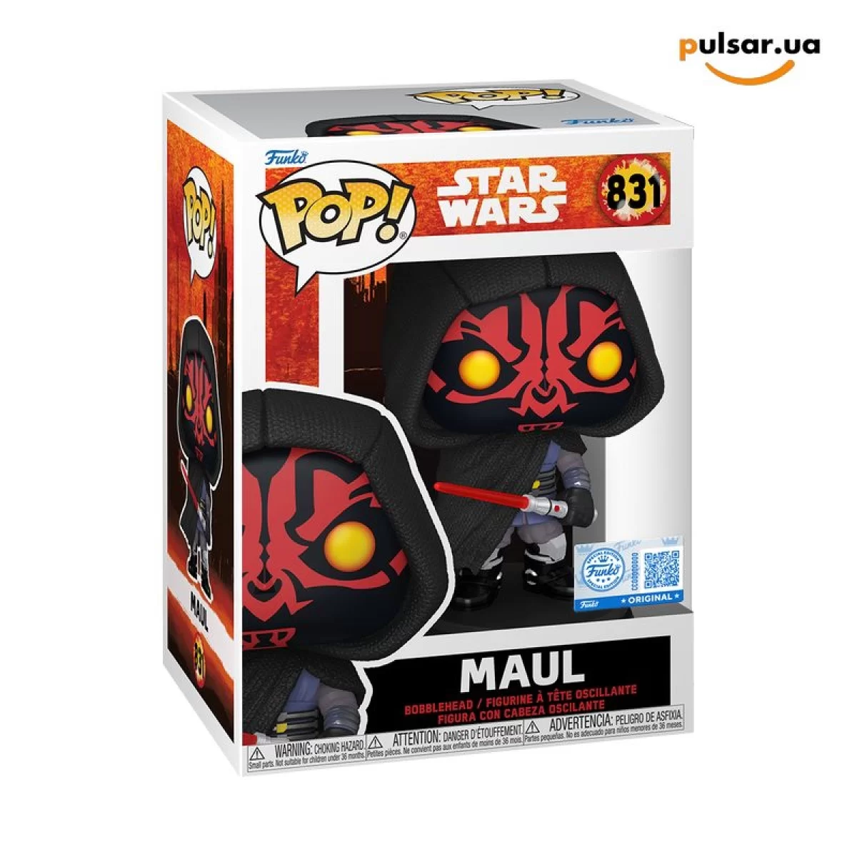 Виниловая фигурка &laquo;Funko POP! &bull;  &bull; Star Wars ◉ Maul with Robe №831&raquo;