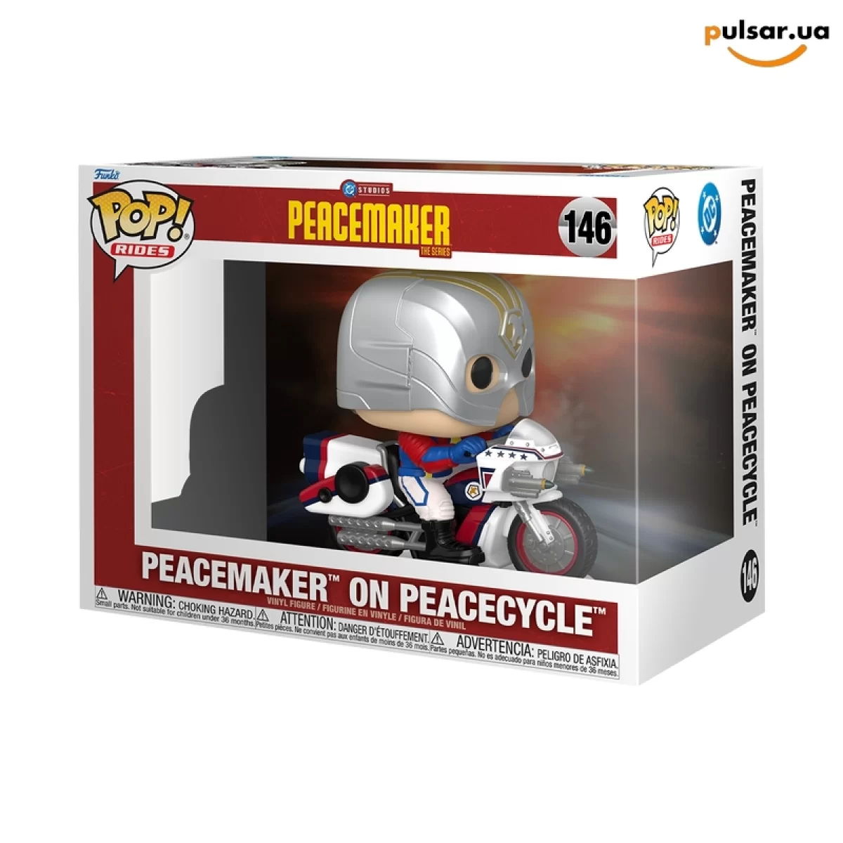 Виниловая фигурка &laquo;Funko POP! &bull; Rides &bull; DC Comics ◉ Peacemaker on Peacecycle № 146&raquo;