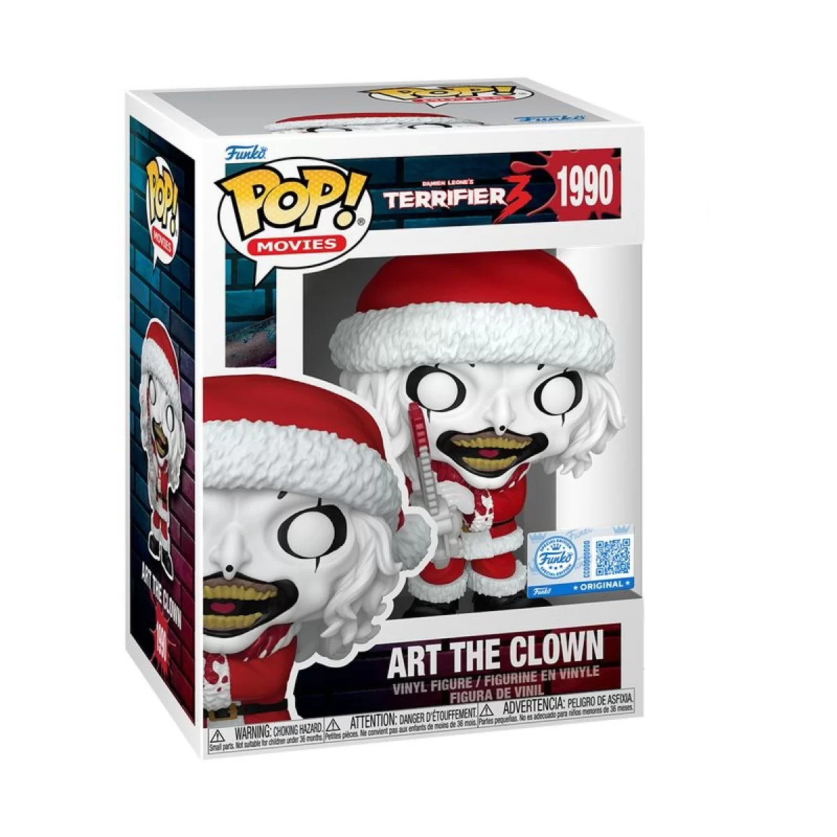Виниловая фигурка &laquo;Funko POP! Terrifier - Art the Clown with Chainsaw (Bloody) №1990&raquo;