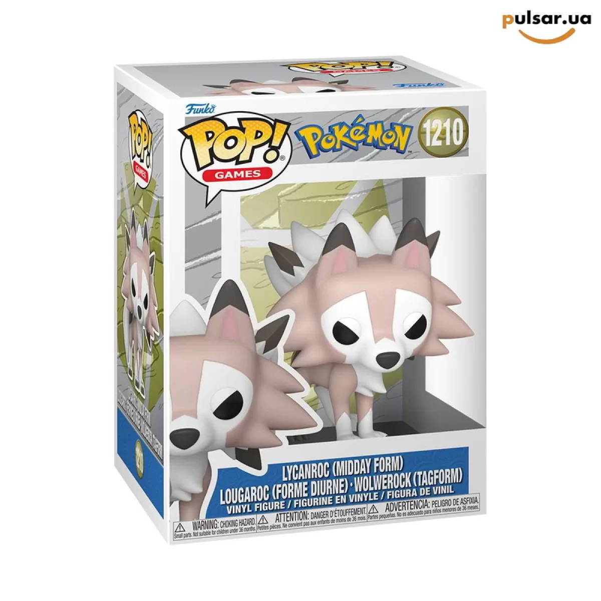 Виниловая фигурка Фанко поп &laquo;Funko POP! &bull;  &bull; Pok&eacute;mon ◉ Lycanroc (Midday Form) № 1210&raquo;