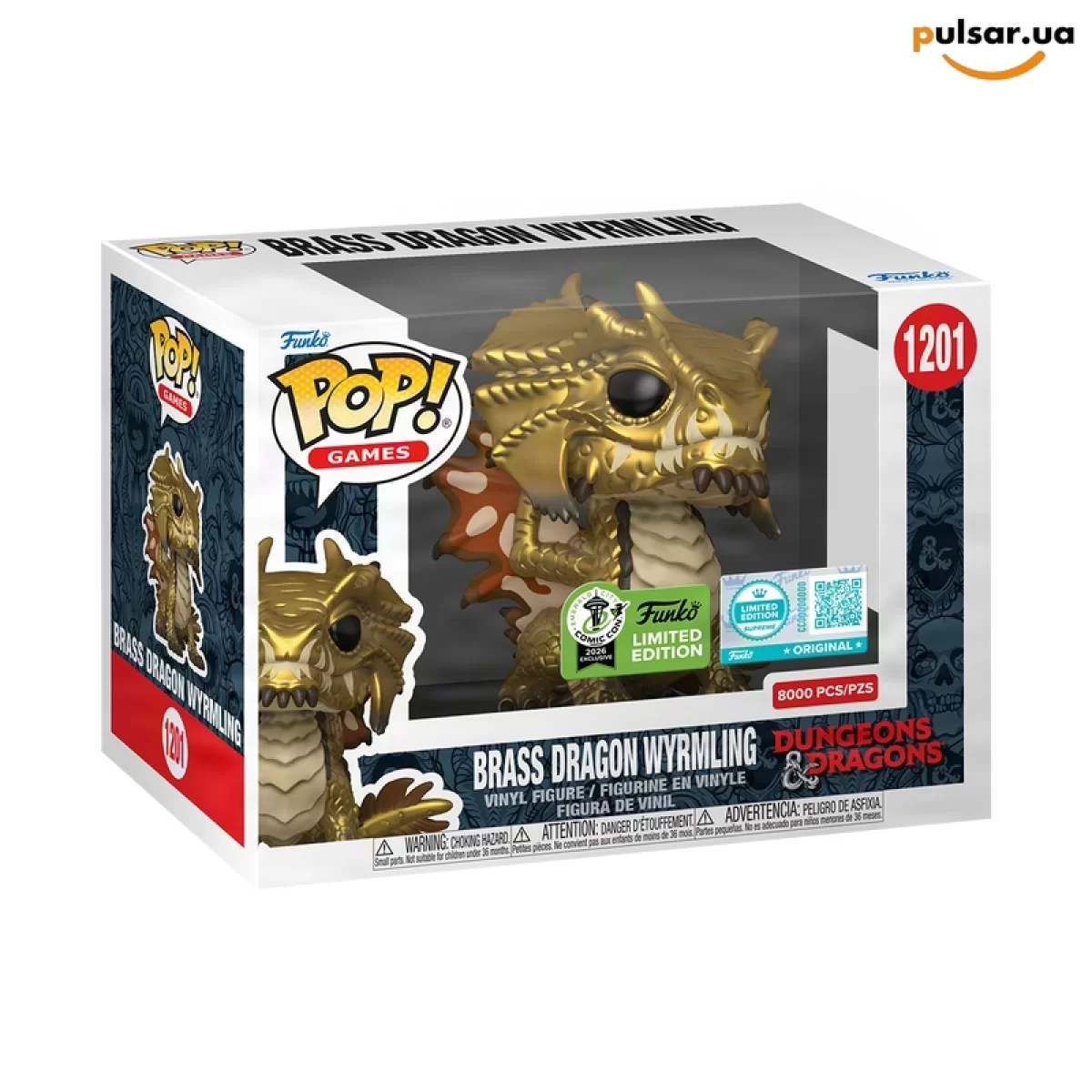 Виниловая фигурка &laquo;Funko POP! &bull; supreme &bull; Dungeons & Dragons ◉ Brass Dragon Wyrmling №1201&raquo;