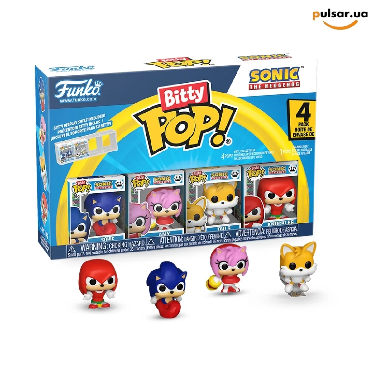 Виниловая фигурка &laquo;Funko POP! &bull; Bitty Pop! &bull; Sonic The Hedgehog ◉ Sonic the Hedgehog 4-Pack Series 2 № ---&raquo;