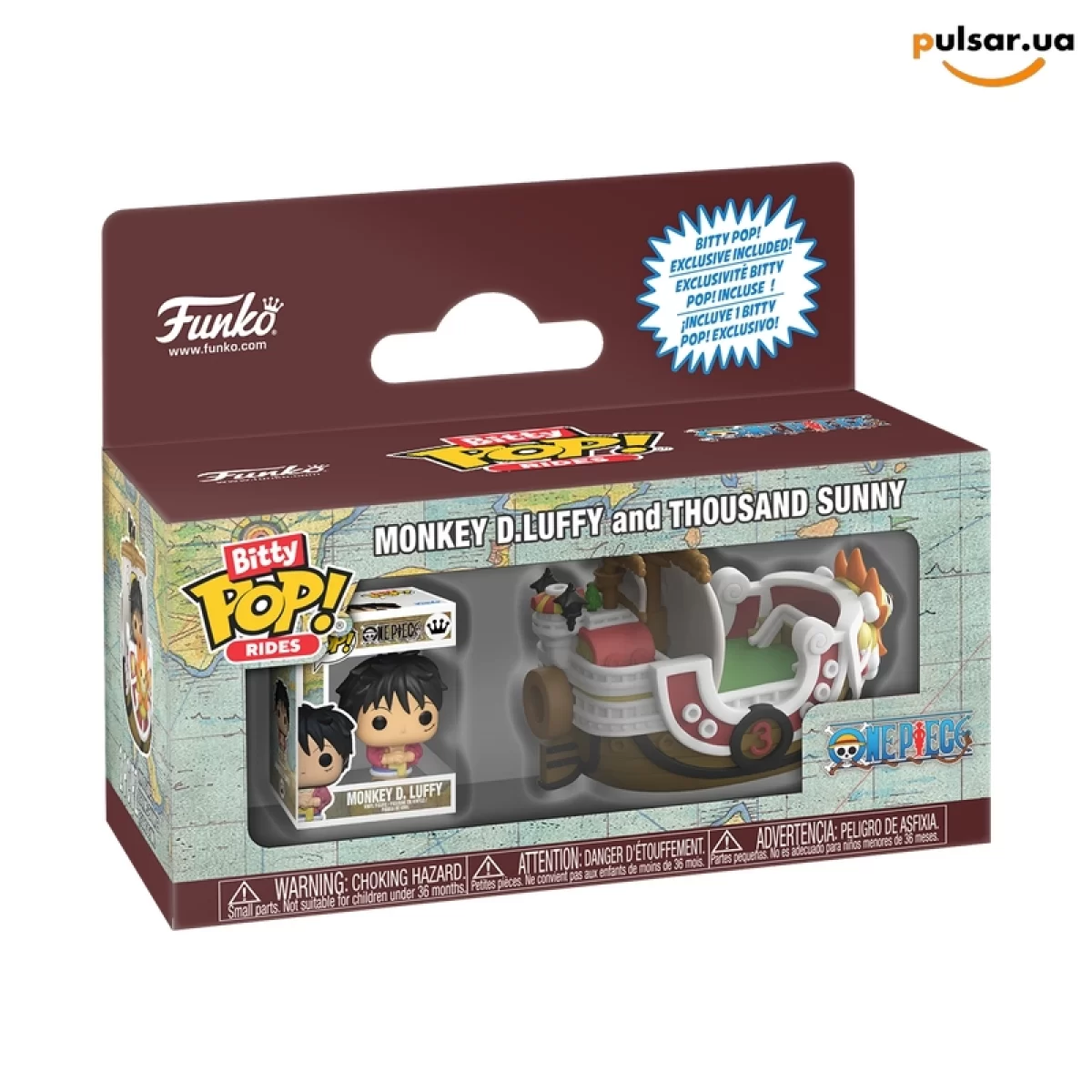 Виниловая фигурка &laquo;Funko POP! &bull; Bitty Pop! &bull; One Piece ◉ Rides Monkey D. Luffy and Thousand Sunny № ---&raquo;