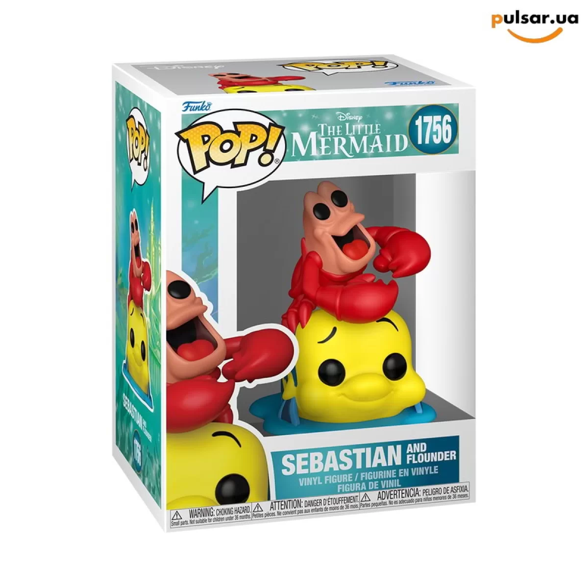 Виниловая фигурка  &laquo;Funko POP! &bull;  &bull; Disney ◉ Sebastian and Flounder № 1756&raquo;