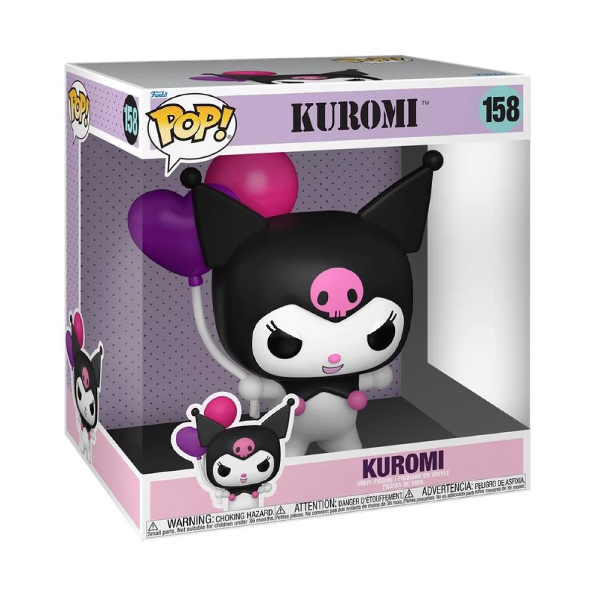 Виниловая фигурка &laquo;Funko POP! &bull; Jumbo &bull; Sanrio ◉ Kuromi with Balloons №158&raquo;