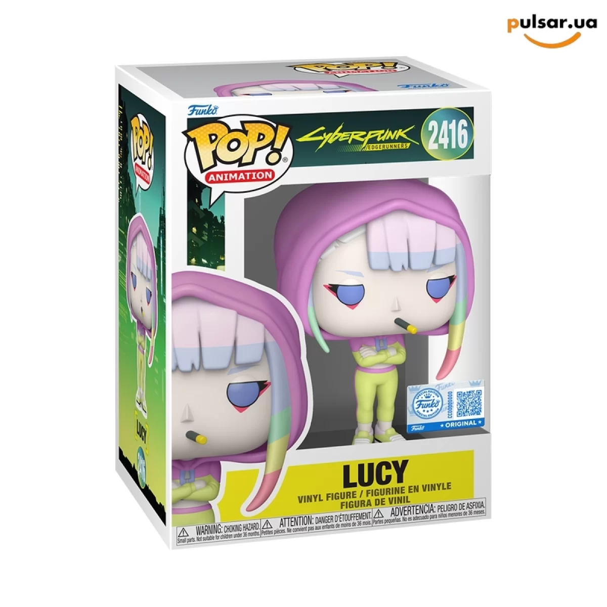 Виниловая фигурка &laquo;Funko POP! &bull; web exclusive &bull; Cyberpunk ◉ Lucy in Hoodie № 2416&raquo;