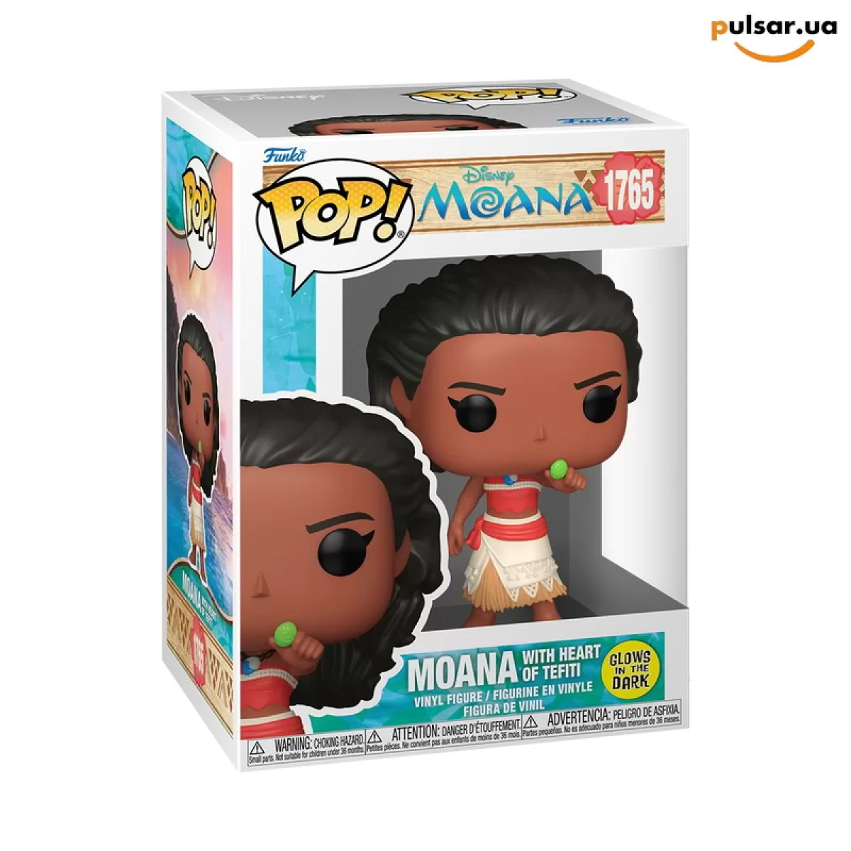 Виниловая фигурка &laquo;Funko POP! &bull; &bull; Moana ◉ Moana with Heart of Te Fiti (Glow) №1765&raquo;
