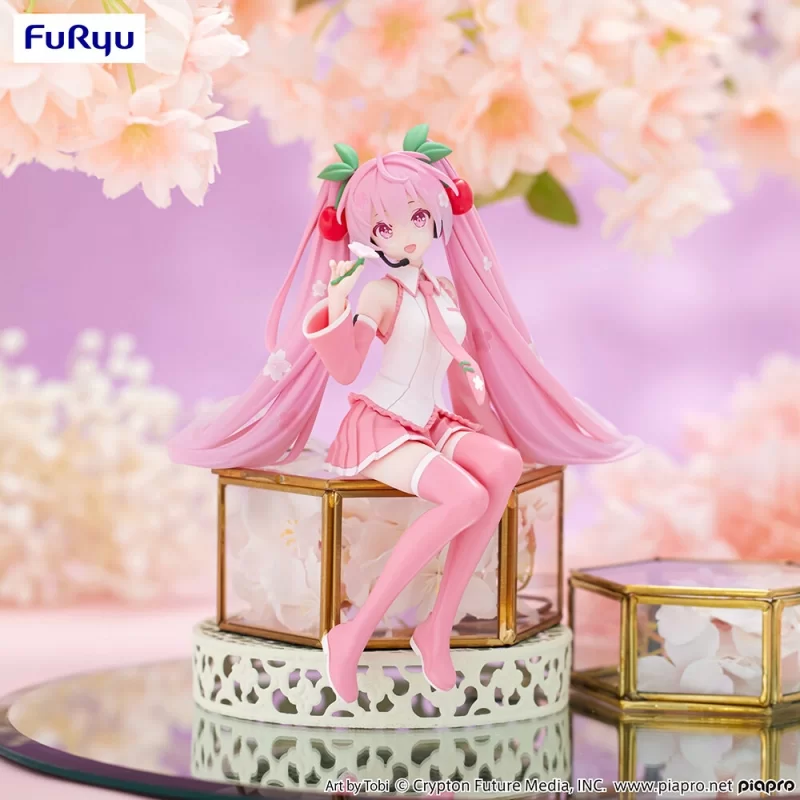 Оригинальная аниме фигурка «"Vocaloid Hatsune Miku" Noodle Stopper Figure Sakura Miku -2024-»