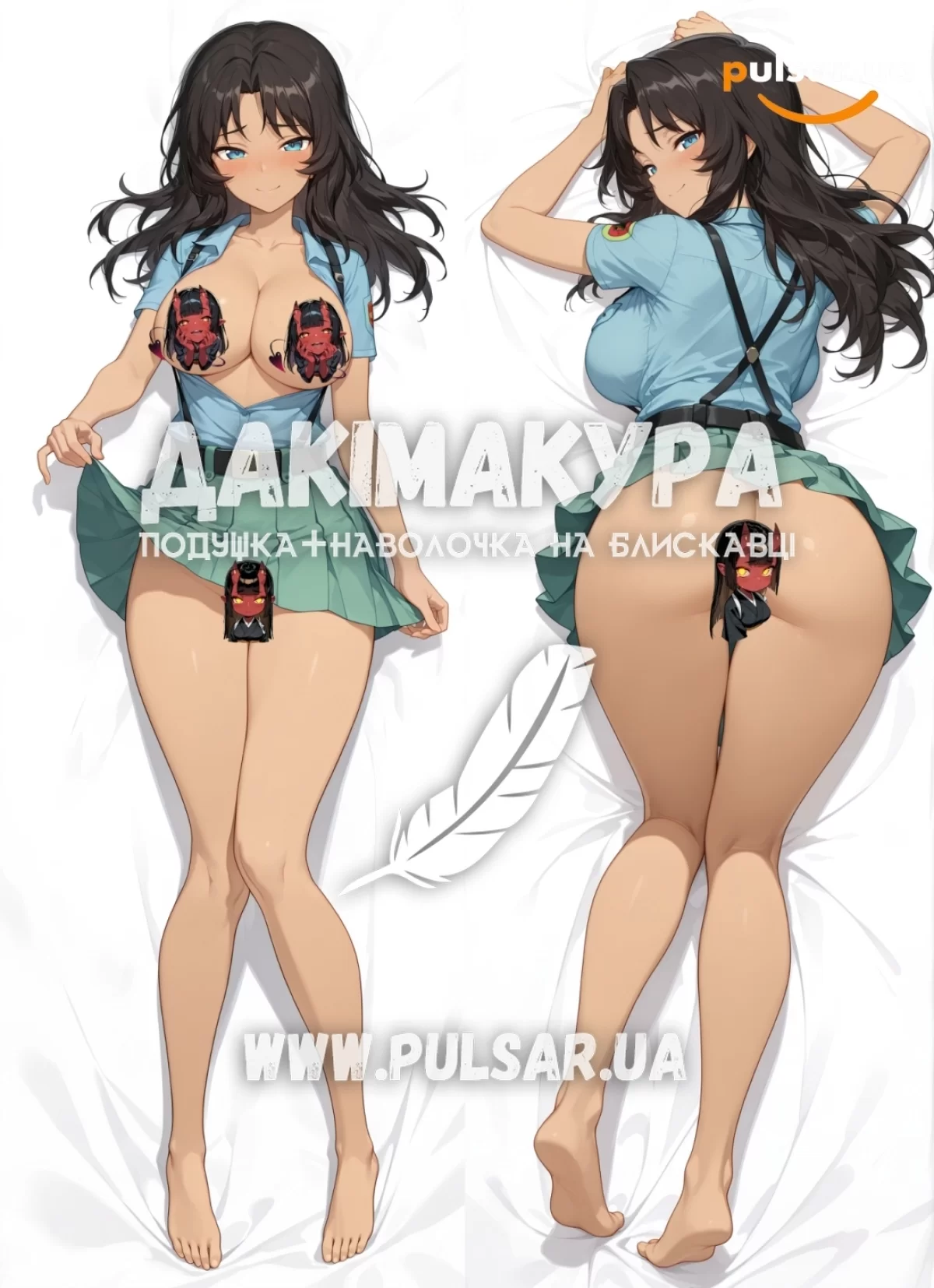 Дакимакура для взрослых 150 см &laquo;Эль El | Девушки и Танки 18+&raquo; модель 1