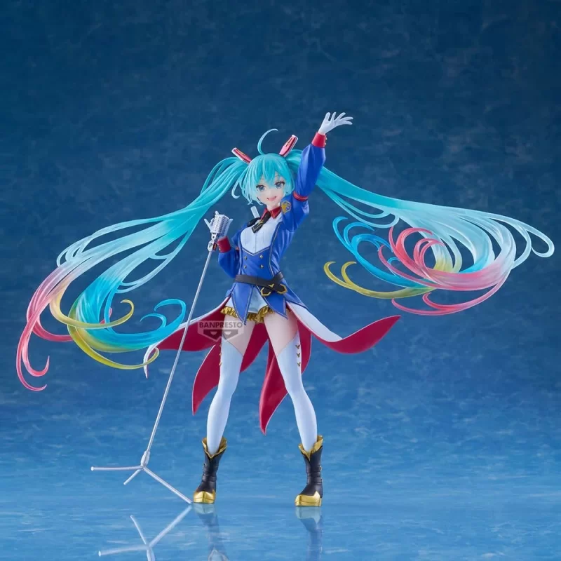 Оригинальная аниме фигурка «Gundam 45th × Hatsune Miku BANPRESTO EVOLVE -GUNDAM Collaboration- Figure»