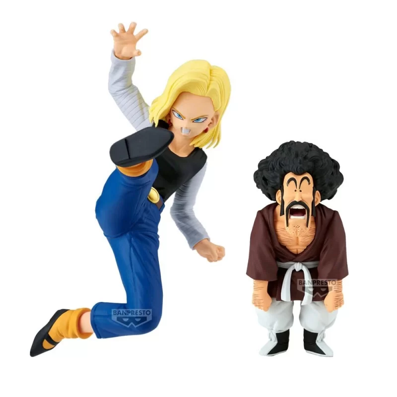 Оригинальная аниме фигурка «"Dragon Ball Z" MATCH MAKERS Android 18 VS Mr. Satan (VS Mighty Mask)» 