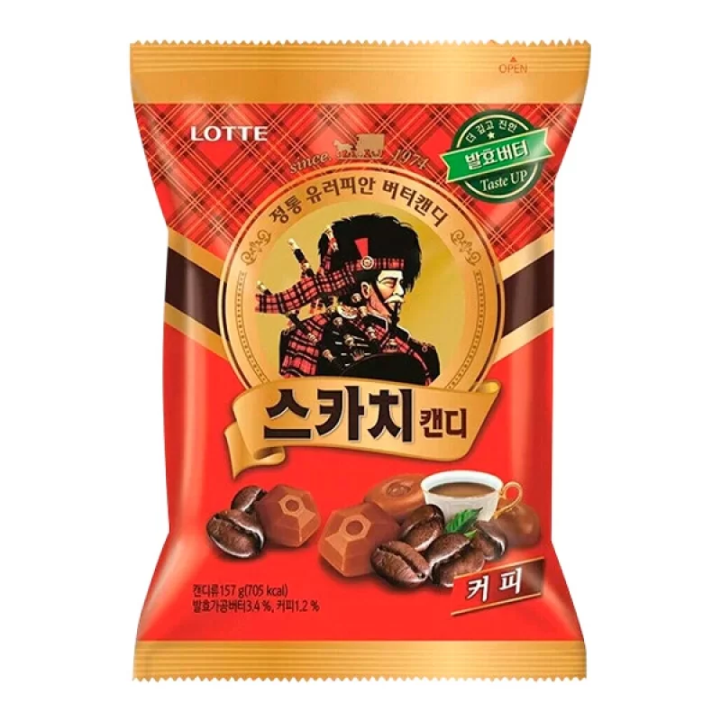 «Карамель леденцовая Scotch Candy со вкусом кофе Lotte, 157 г»