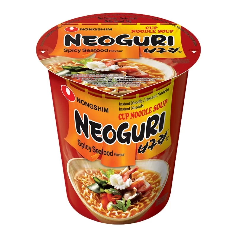 Корейская лапша «быстрого приготовления Неогури с морепродуктами острая Nongshim, стакан 62 г»