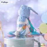 Оригинальная аниме фигурка «Vocaloid Hatsune Miku Noodle Stopper Figure Rabbit Ear Hood Pajama Blue Color ver.»