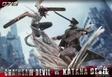 Оригинальная аниме фигурка «0715 Studio - Denji vs Devil of the Knife Chainsaw Man»