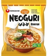Корейська локшина «Локшина швидкого приготування Рамен зі смаком морепродуктів (Ногурі) середньо-гостра Nongshim 120 г»