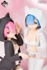 Оригинальная аниме фигурка «Ichiban Kuji Re:Zero kara Hajimeru Isekai Seikatsu - Itsu demo Anata to Isshodayo: Rem & Ram Nyanko Mode Last One Ver.»