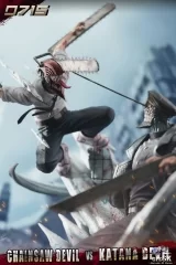 Оригинальная аниме фигурка «0715 Studio - Denji vs Devil of the Knife Chainsaw Man»