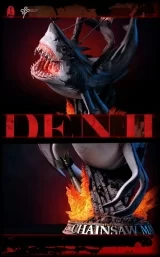 Оригинальная аниме фигурка «LC Studio Chainsaw Man Denji with LED FREE Pochita Statue GK»