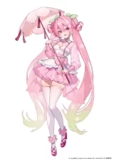 Оригинальная аниме фигурка «Vocaloid - Hatsune Miku - Artist MasterPiece+ - Sakura, Sakura Dress Ver. (Taito)»