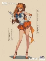 Оригинальная аниме фигурка &laquo;Night Wing Studio - Asuka Cosplay Sailor Moon Aino Minako Neon Genesis Evangelion&raquo;