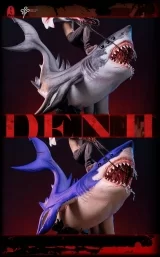 Оригинальная аниме фигурка «LC Studio Chainsaw Man Denji with LED FREE Pochita Statue GK»