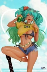 Оригинальная аниме фигурка «Make Zero Studio - Brazilian Hatsune Miku»