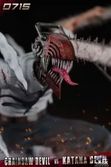 Оригинальная аниме фигурка «0715 Studio - Denji vs Devil of the Knife Chainsaw Man»