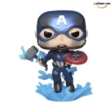 Виниловая фигурка &laquo;Funko POP! &bull; Exclusive &bull; Marvel ◉ Captain America with Broken Shield (Glow) № 1198&raquo;