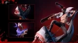 Оригинальная аниме фигурка «LC Studio Chainsaw Man Denji with LED FREE Pochita Statue GK»